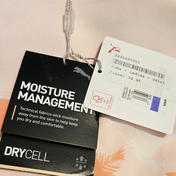 PUMA Power Shape Floral Dry Cell Skort - Peach Orange- NWT - Picture 10 of 10